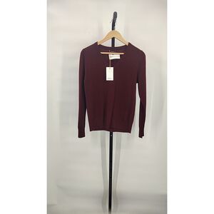 NWT Quince Women's Cashmere Crewneck Sweater - Burgundy, Small.